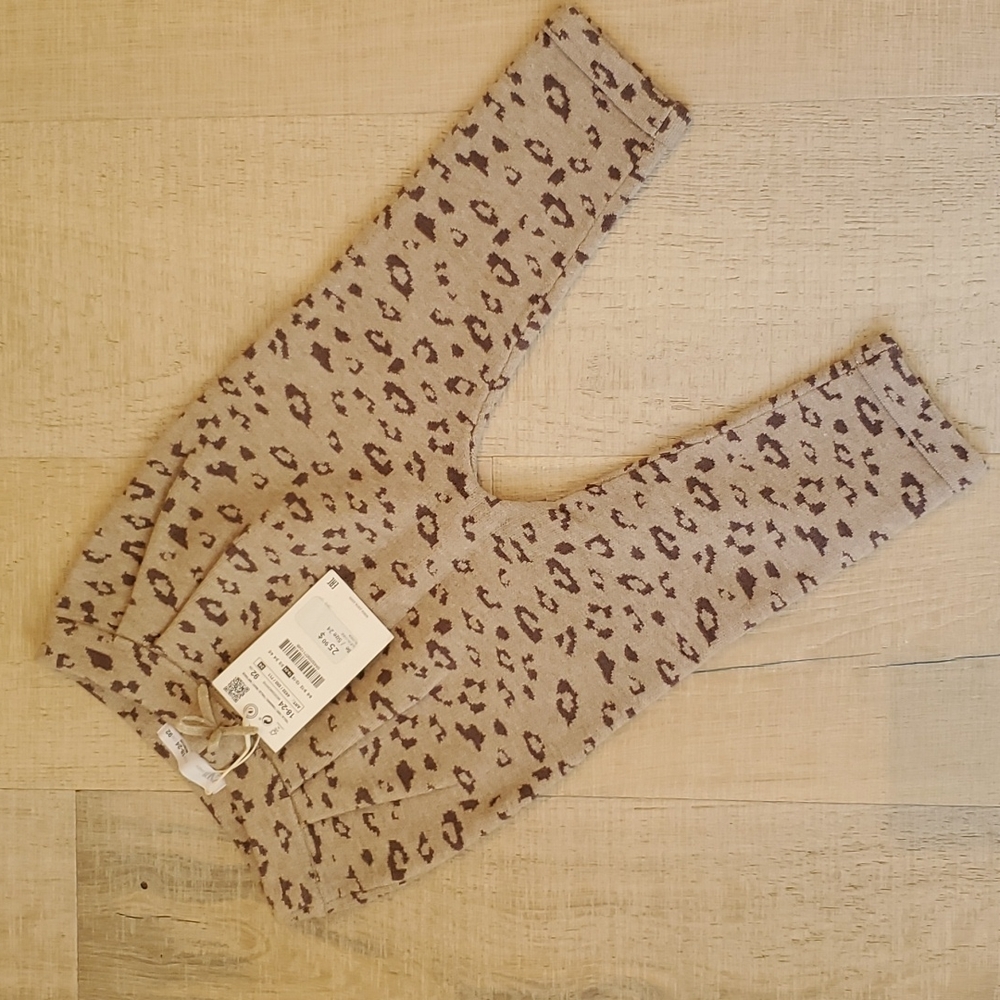 NWT Zara Knit Leopard Print Pants